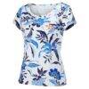 Houston Astros Tommy Bahama Women's Aubrey Romantic Blooms IslandZone T-Shirt - White - Side View