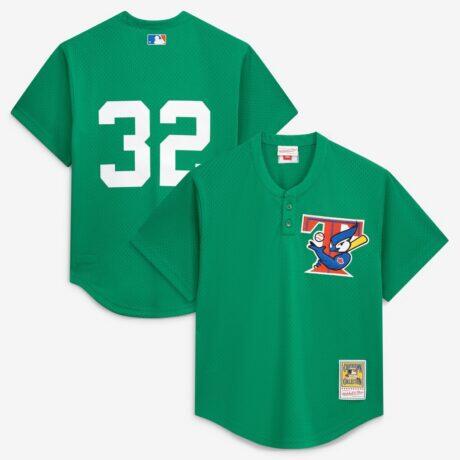 Roy Halladay Toronto Blue Jays Mitchell & Ness Authentic Batting Practice Jersey - Green - Front View