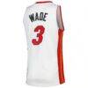 Dwyane Wade Miami Heat Mitchell & Ness 2005/06 Hardwood Classics Swingman Jersey - White - Detail View