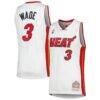 Dwyane Wade Miami Heat Mitchell & Ness 2005/06 Hardwood Classics Swingman Jersey - White - Front View