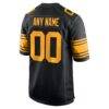 Pittsburgh Steelers Nike Alternate Custom Game Jersey - Black - Detail View