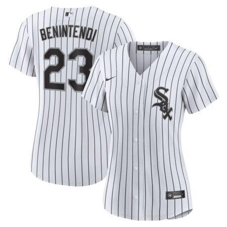 Andrew Benintendi Chicago White Sox Nike Women's Home Official Player Jersey - - Front View