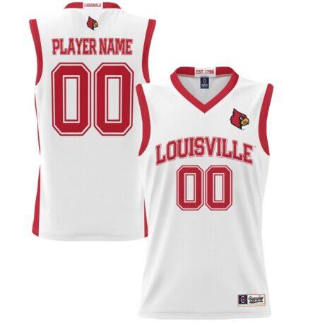 Louisville Cardinals GameDay Greats Unisex Lightweight NIL Pick-A-Player Women's Basketball Jersey - White - Front View