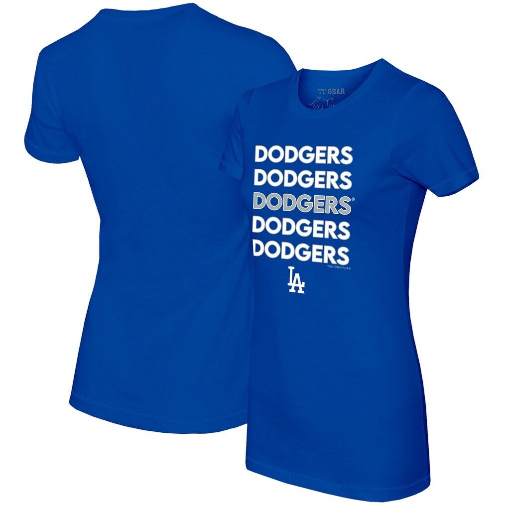 Los Angeles Dodgers Tiny Turnip Women’s Stacked T-Shirt – Royal