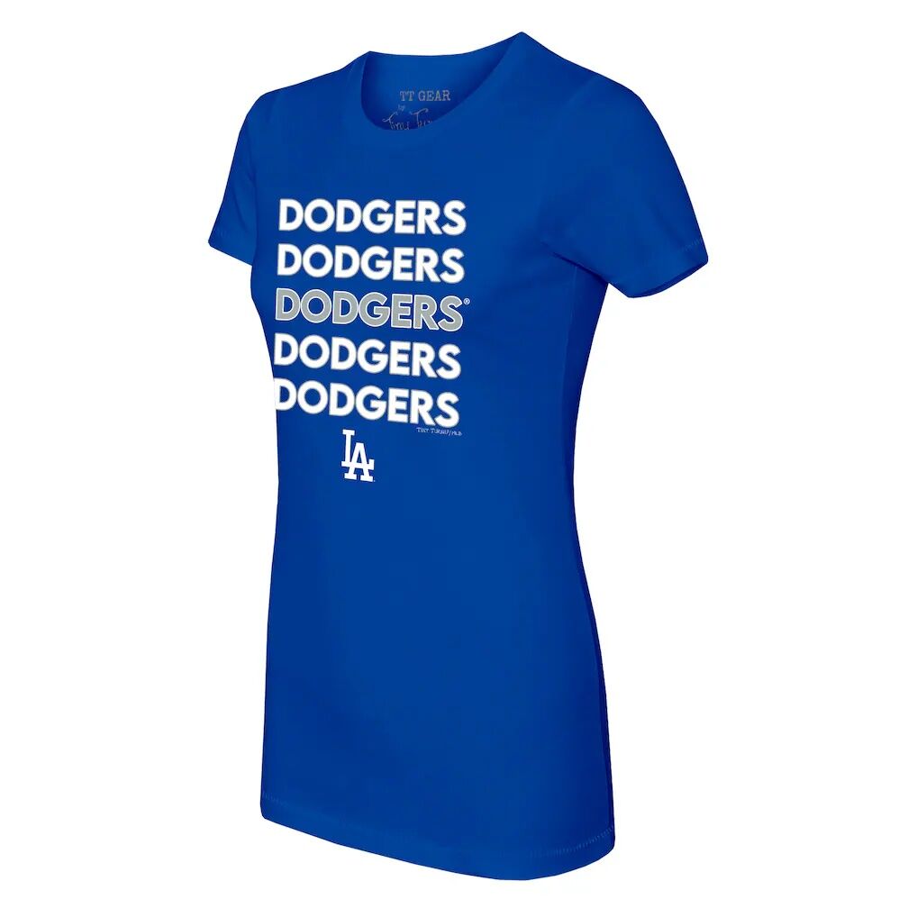 Los Angeles Dodgers Tiny Turnip Women’s Stacked T-Shirt – Royal