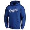 Los Angeles Dodgers Official Wordmark Fitted Pullover Hoodie - - Side View