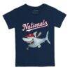 Washington Nationals Tiny Turnip Toddler Shark T-Shirt - Navy - Side View