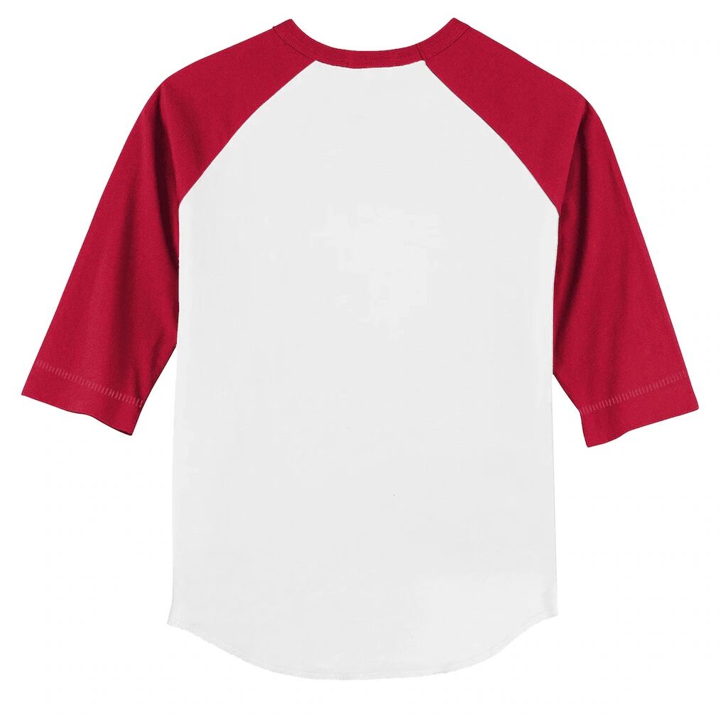 Philadelphia Phillies Tiny Turnip Toddler TT Rex 3/4-Sleeve Raglan T-Shirt - White/Red