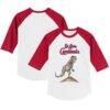 St. Louis Cardinals Tiny Turnip Toddler TT Rex 3/4-Sleeve Raglan T-Shirt - - Front View