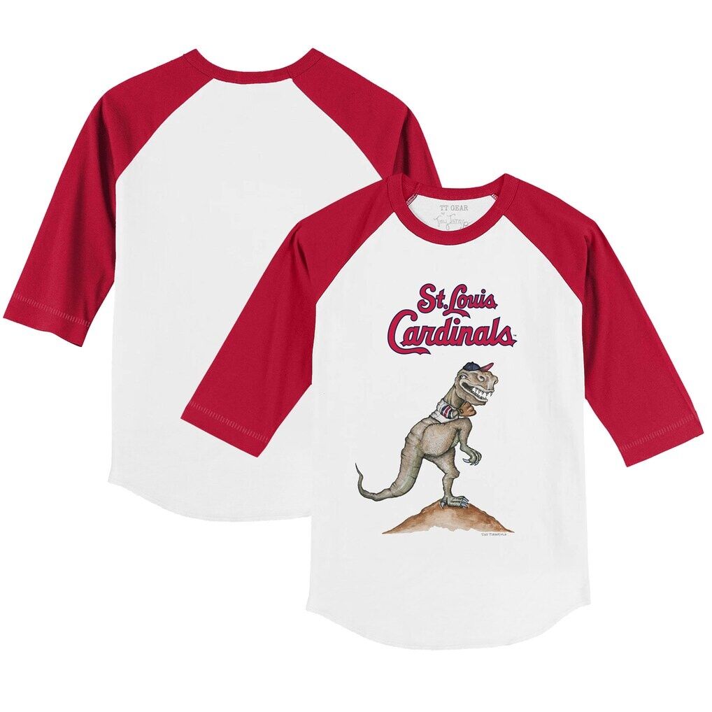 St. Louis Cardinals Tiny Turnip Toddler TT Rex 3/4-Sleeve Raglan T-Shirt - White/Red