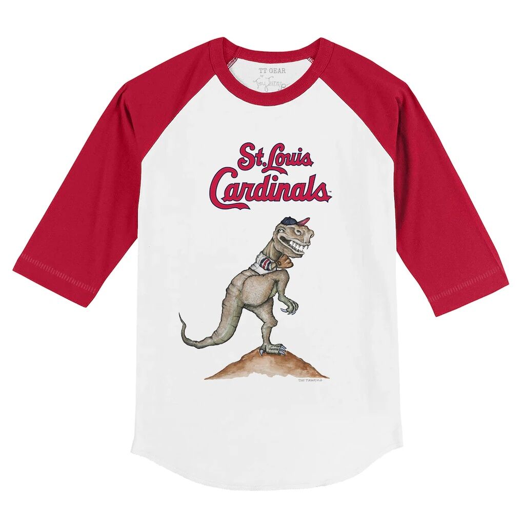 St. Louis Cardinals Tiny Turnip Toddler TT Rex 3/4-Sleeve Raglan T-Shirt - White/Red