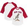 Boston Red Sox Tiny Turnip Youth TT Rex 3/4-Sleeve Raglan T-Shirt - - Front View