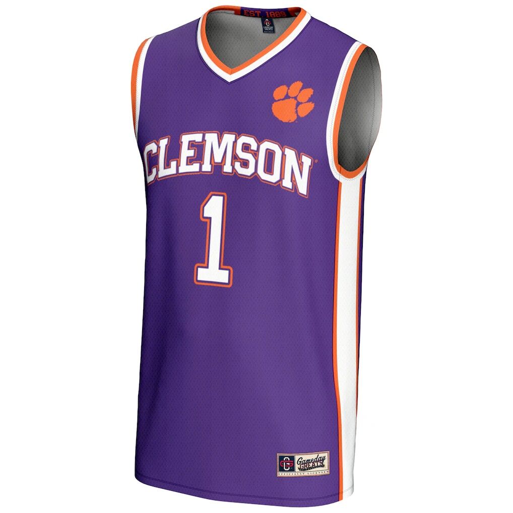 #1  Clemson Tigers GameDay Greats  Lightweight Basketball Jersey