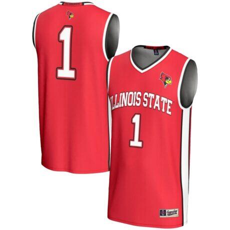 #1 Illinois State Redbirds GameDay Greats Lightweight Basketball Jersey - Red - Front View