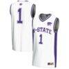 #1 Kansas State Wildcats GameDay Greats Lightweight Basketball Jersey - White - Front View