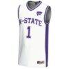 #1 Kansas State Wildcats GameDay Greats Lightweight Basketball Jersey - White - Side View