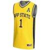 #1 Appalachian State Mountaineers GameDay Greats Youth Lightweight Basketball Jersey - Gold - Side View