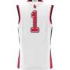 #1 Ball State Cardinals GameDay Greats Youth Lightweight Basketball Jersey - White - Detail View