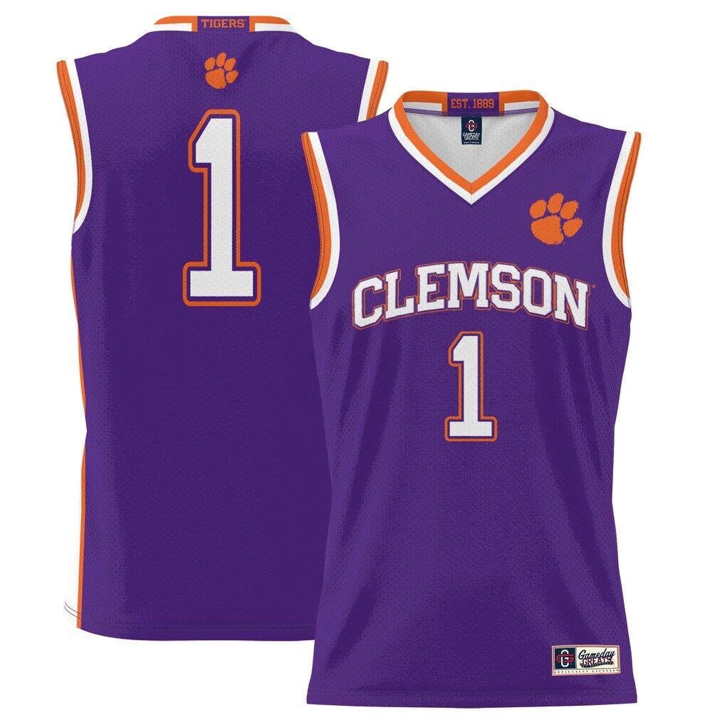 #1 Clemson Tigers GameDay Greats Youth Lightweight Basketball Jersey