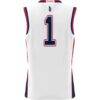 #1 Duquesne Dukes GameDay Greats Youth Lightweight Basketball Jersey - White - Detail View