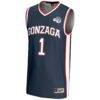 #1 Gonzaga Bulldogs GameDay Greats Youth Lightweight Basketball Jersey - Navy - Side View