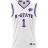 #1 Kansas State Wildcats GameDay Greats Youth Lightweight Basketball Jersey - White - Side View