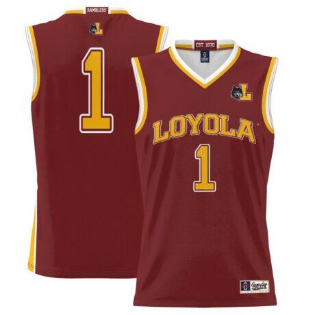 #1 Loyola Chicago Ramblers GameDay Greats Youth Lightweight Basketball Jersey - - Front View