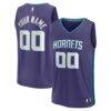 Charlotte Hornets Fashion7 Fast Break Custom Jersey - Purple - - Front View