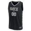 San Antonio Spurs Fashion7 Fast Break Custom Replica Jersey - Black - - Side View
