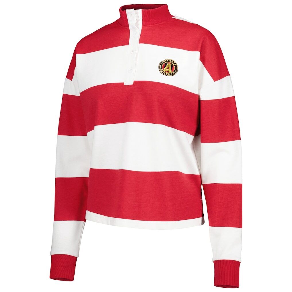 Atlanta United FC Antigua Women's Radical Rugby Stripe Long Sleeve T-Shirt
