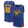 Denver Nuggets Fashion7 Youth Fast Break Replica Custom Jersey - Blue - Front View