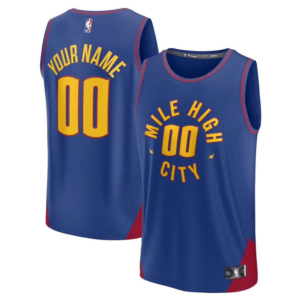 Denver Nuggets Fashion7 Youth Fast Break Replica Custom Jersey - Statement Edition