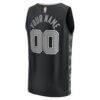 San Antonio Spurs Fashion7 Youth Fast Break Replica Custom Jersey - Black - Detail View