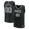 San Antonio Spurs Fashion7 Youth Fast Break Replica Custom Jersey - Black - Front View