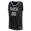 San Antonio Spurs Fashion7 Youth Fast Break Replica Custom Jersey - Black - Side View