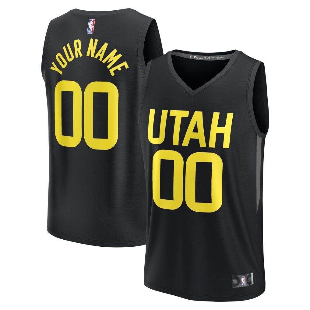 Utah Jazz Fashion7 Youth Fast Break Replica Custom Jersey - Statement Edition