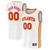 Atlanta Hawks Fashion7 Fast Break Custom Replica Jersey - White - Front View