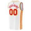Atlanta Hawks Fashion7 Fast Break Custom Replica Jersey - White - Front View