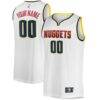 Denver Nuggets Fashion7 Fast Break Custom Replica Jersey - White - Front View