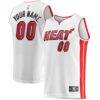 Miami Heat Fashion7 Fast Break Custom Replica Jersey - White - Front View