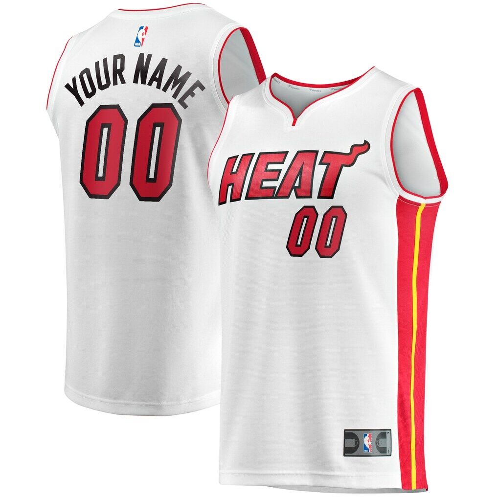 Miami Heat Fashion7 Fast Break Custom Replica Jersey - Association Edition