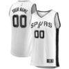 San Antonio Spurs Fashion7 Fast Break Custom Replica Jersey - White - Front View