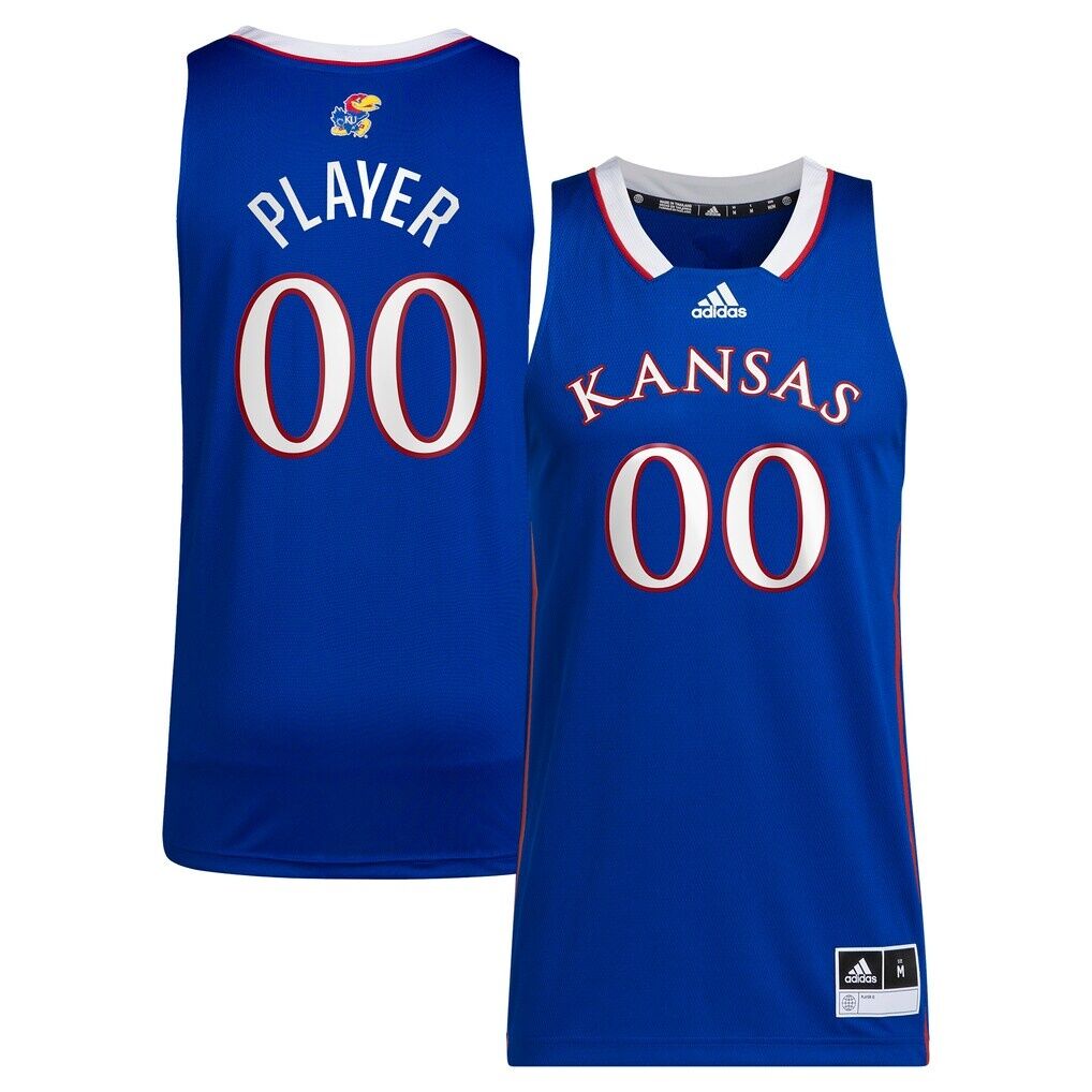 Kansas Jayhawks adidas Unisex Pick-A-Player NIL Men's Basketball Jersey - Royal