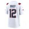 Tom Brady New England Patriots Nike Retired Game Jersey - White - Detail View