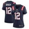 Tom Brady New England Patriots Nike Women's Retired Game Jersey - Navy - Front View
