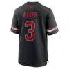 Budda Baker Arizona Cardinals Nike Game Jersey - Black - Detail View
