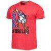 LA Clippers Homage Unisex Team Mascot Tri-Blend T-Shirt - Red - Side View