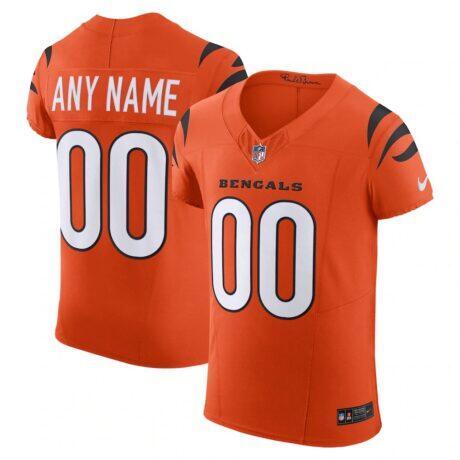 Cincinnati Bengals Nike Alternate Vapor F.U.S.E. Elite Custom Jersey - Orange - Front View