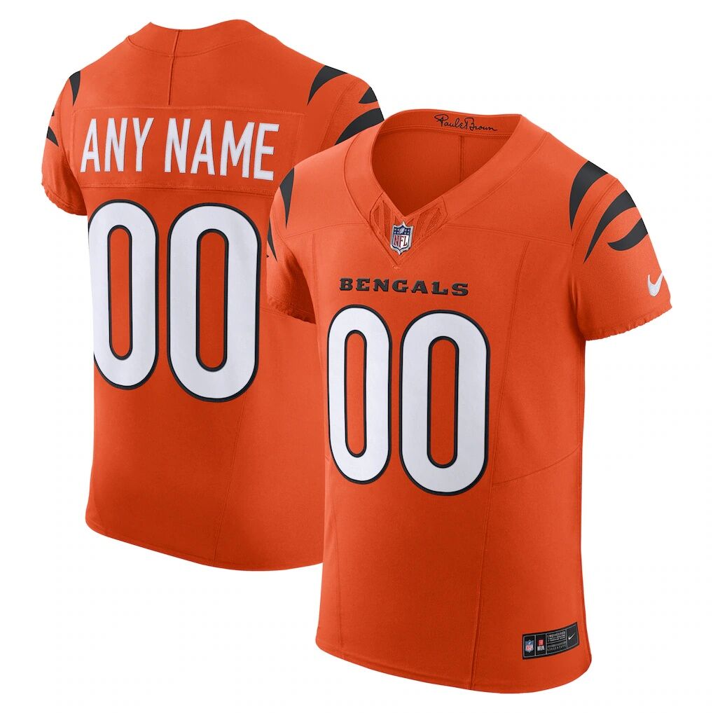 Cincinnati Bengals Nike Alternate Vapor F.U.S.E. Elite Custom Jersey – Men’s Orange