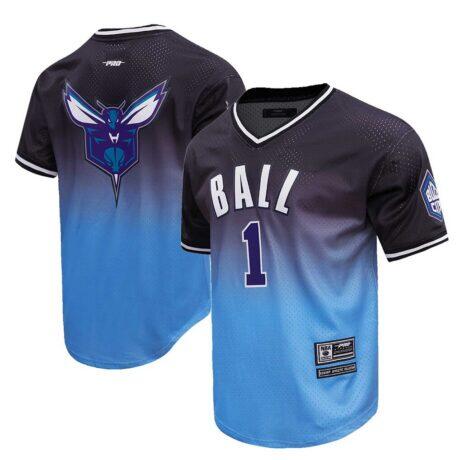 LaMelo Ball Charlotte Hornets Post Ombre Name & Number T-Shirt - - Front View